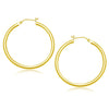 10k Yellow Gold Polished Hoop Earrings (40 mm)